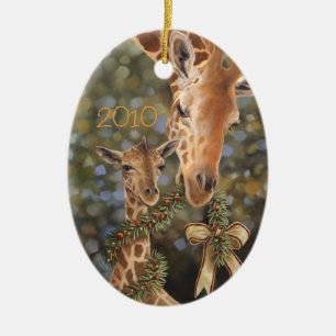 Giraffjulprydnad Julgransprydnad Keramik