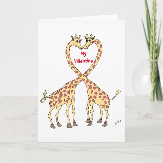 Giraffkärlek Helgkort (Framsida)