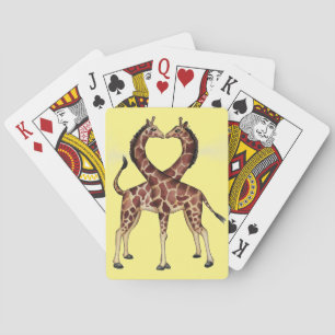 Giraffkärlek som leker kort casinokort
