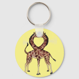 Giraffkärlekkeychain Nyckelring