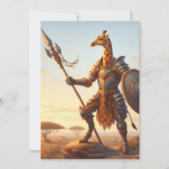 Giraffkrigare Julkort (Framsida)