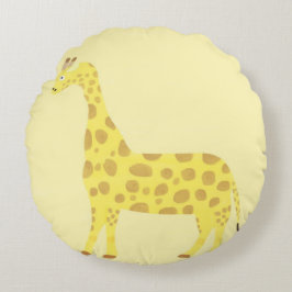 giraffmålarkonst rund kudde