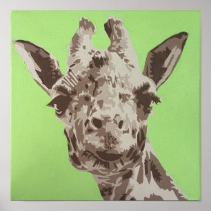 Giraffmålningtryck Poster