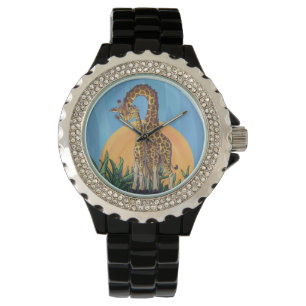 Giraffmammor och baby armbandsur