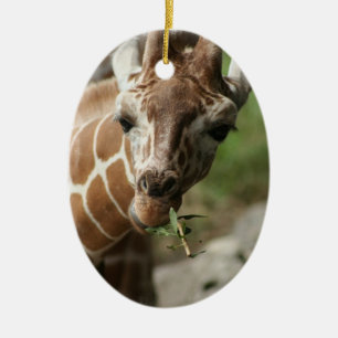 Giraffmellanmålprydnad Julgransprydnad Keramik