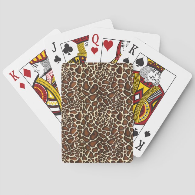 Giraffpälsmönster Kamouflage Casinokort (Baksidan)