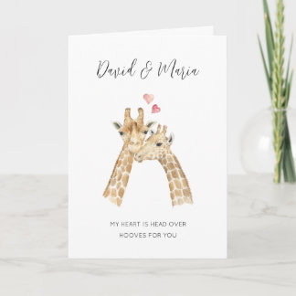 Giraffpar Årsdag Kort