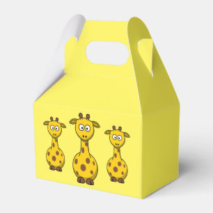 Giraffpartyfavören boxas presentaskar