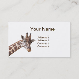 Giraffporträttvisitkortar Visitkort