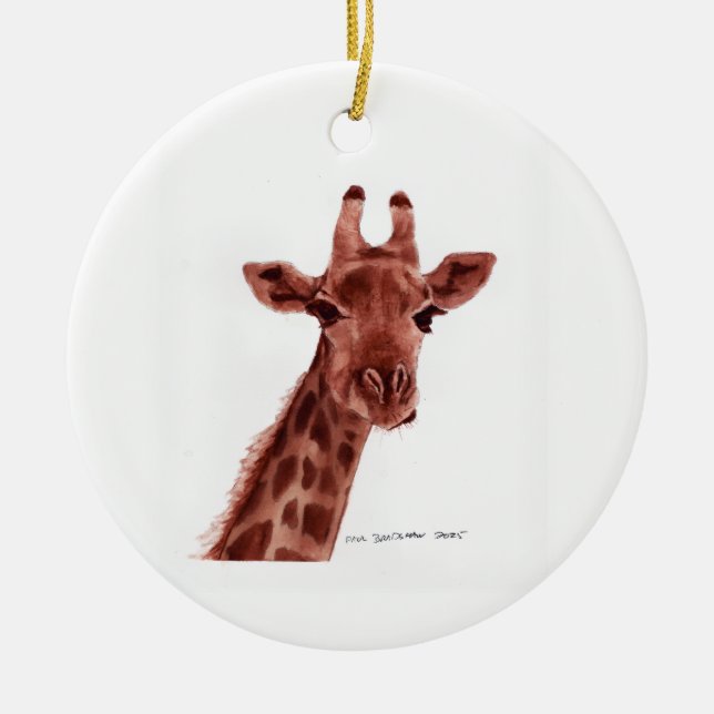 giraffprydnad julgransprydnad keramik (Framsidan)