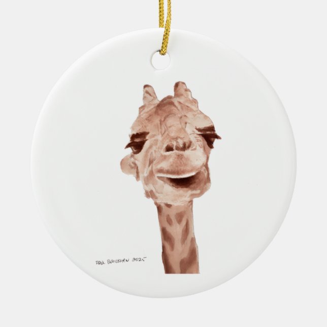 giraffprydnad julgransprydnad keramik (Framsidan)