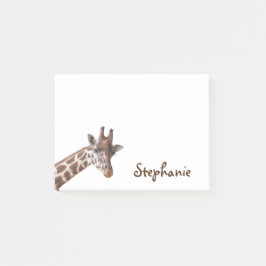 Giraffsafari Djur Tjejnamn Barn Post-it Block
