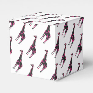 Giraffshock rosa- och svartSilhouette Presentaskar