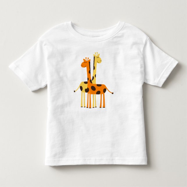 Giraffsmåbarn rufsar klänningen t shirt (Framsida)