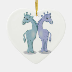 Girafftecknadprydnad Julgransprydnad Keramik