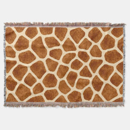 Girafftryck Brun Tan Bebis Bebisfest Safari-tema Filt