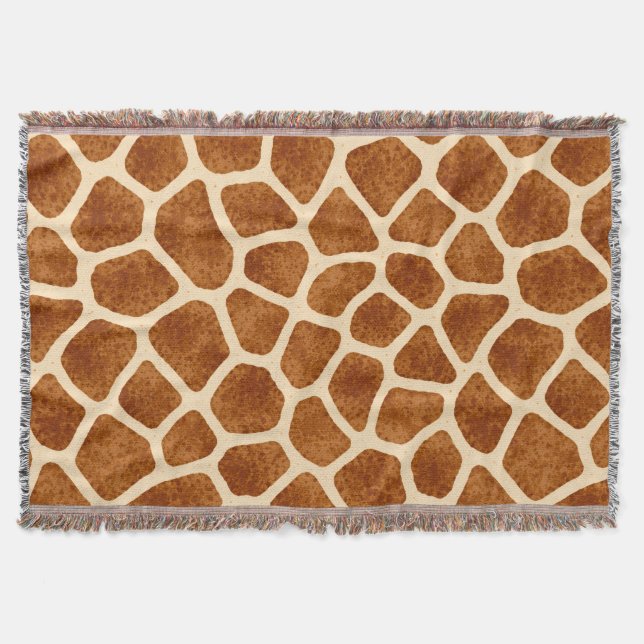 Girafftryck Brun Tan Bebis Bebisfest Safari-tema Filt (Framsidan)
