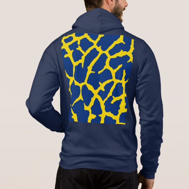 Girafftryck Navy Gul T Shirt (Baksida)