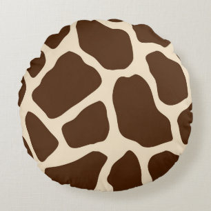 Girafftryck Rund Kudde