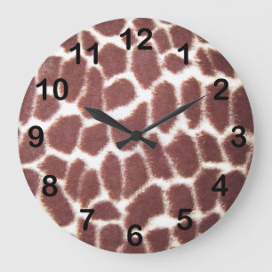 Girafftryck Stor Klocka