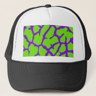 Girafftryck Violett Grön Keps