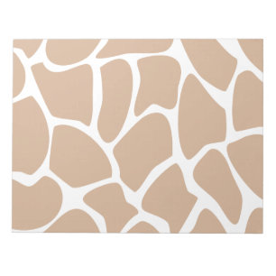 Girafftryckmönster i Beige. Anteckningsblock