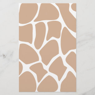Girafftryckmönster i Beige. Brevpapper