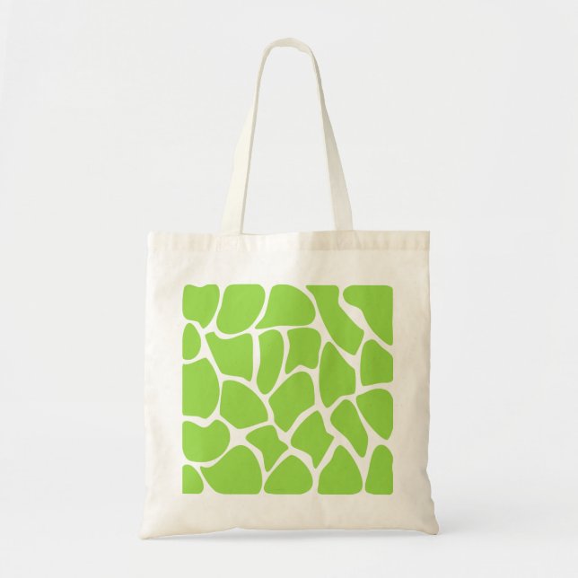 Girafftryckmönster i limefruktGreen. Tygkasse (Framsidan)