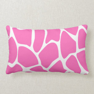 Girafftryckmönster i ljus Pink. Lumbarkudde