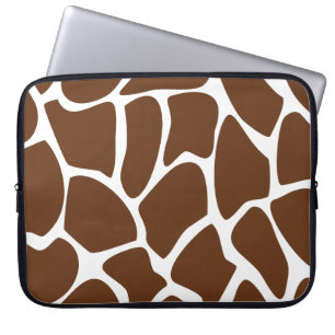 Girafftryckmönster i mörka Brown. Laptop Fodral