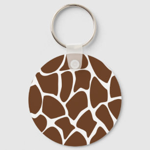 Girafftryckmönster i mörka Brown. Nyckelring