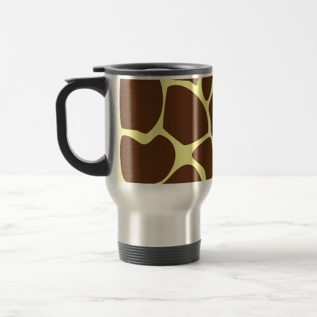 Girafftryckmönster i mörka Brown. Resemugg (Vänster)