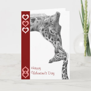 Giraffvalentinkort Helgkort