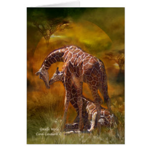 Giraffvärld ArtCard Hälsningskort