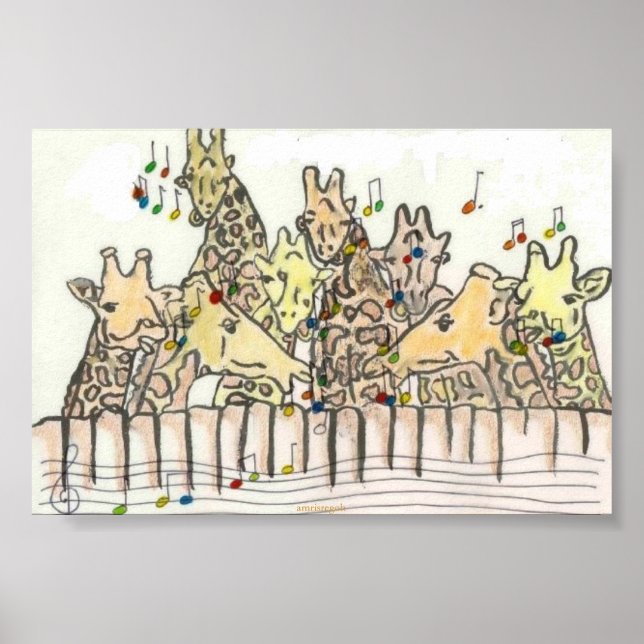 girafs sjunger poster (Framsidan)
