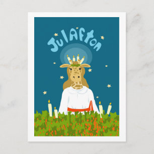 Girafton Julafton Vykort