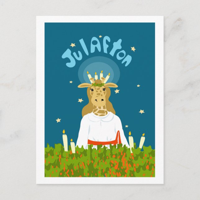 Girafton Julafton Vykort (Framsida)