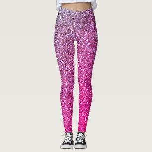 Giral Ombre Rosa & Lila Glitter Leggings