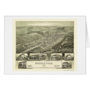 Girardville panorama- karta för PA - 1889 Hälsningskort