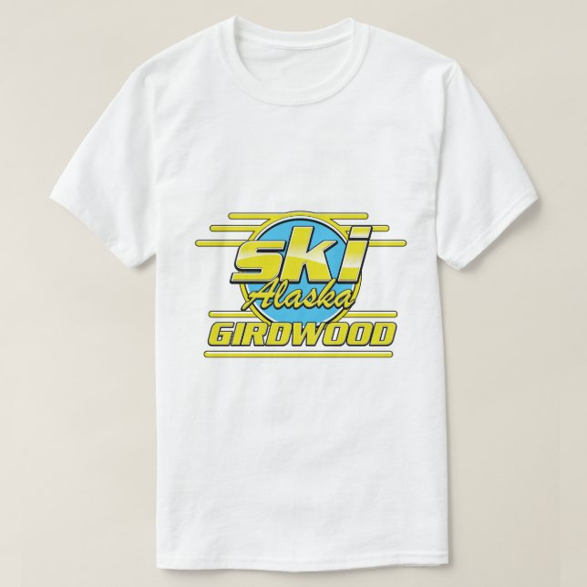 Girdwood Alaska 80-tals skidlogo T Shirt (Design framsida)