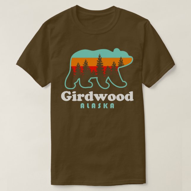 Girdwood Alaska Bear Vacation Resa T Shirt (Design framsida)