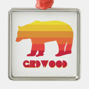 Girdwood Alaska Rainbow Bear Julgransprydnad Metall