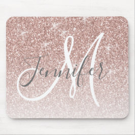 Girgiga Ro Glitter-Guld,  Monogram Namn Musmatta