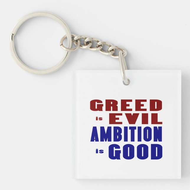 Girighet är Ond Ambition är Bra (Framsidan)