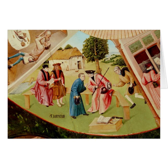 Girighet Hälsningskort (Framsidan Horizontal)