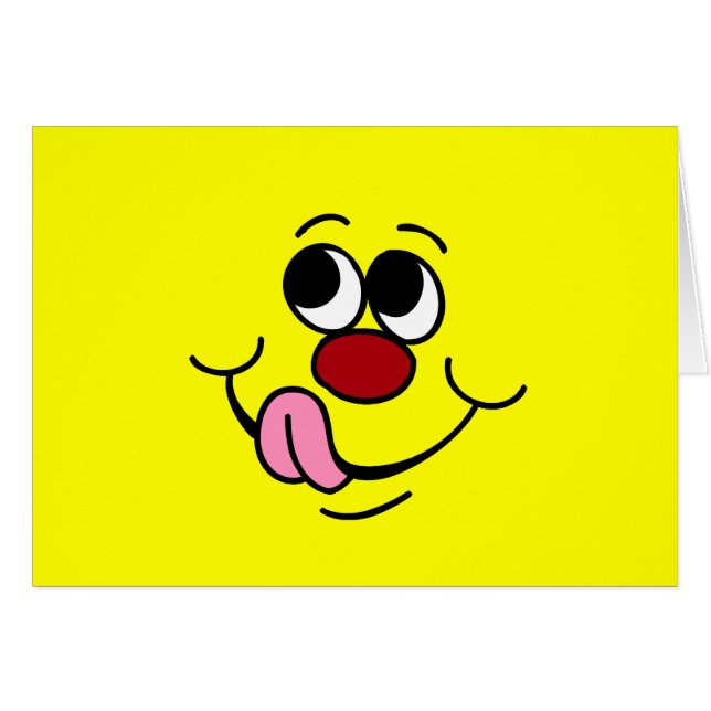 Girigt ansikte Grumpey OBS Kort (Framsidan Horizontal)