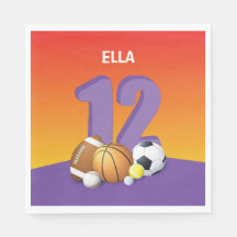 Girl 12:e Birthday Sports Bollar