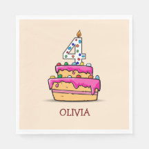 Girl 4e födelsedagen, 4 på Sweet Rosa Cake