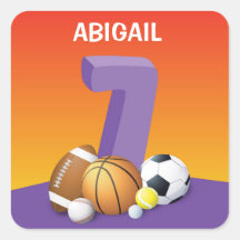 Girl 7:e Birthday Sports Bollar