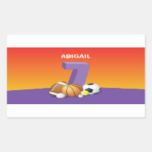 Girl 7:e Birthday Sports Bollar